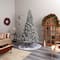 9.5ft. Pre-Lit Flocked British Columbia Mountain Fir Artificial Christmas Tree, Multicolor Globe Bulbs